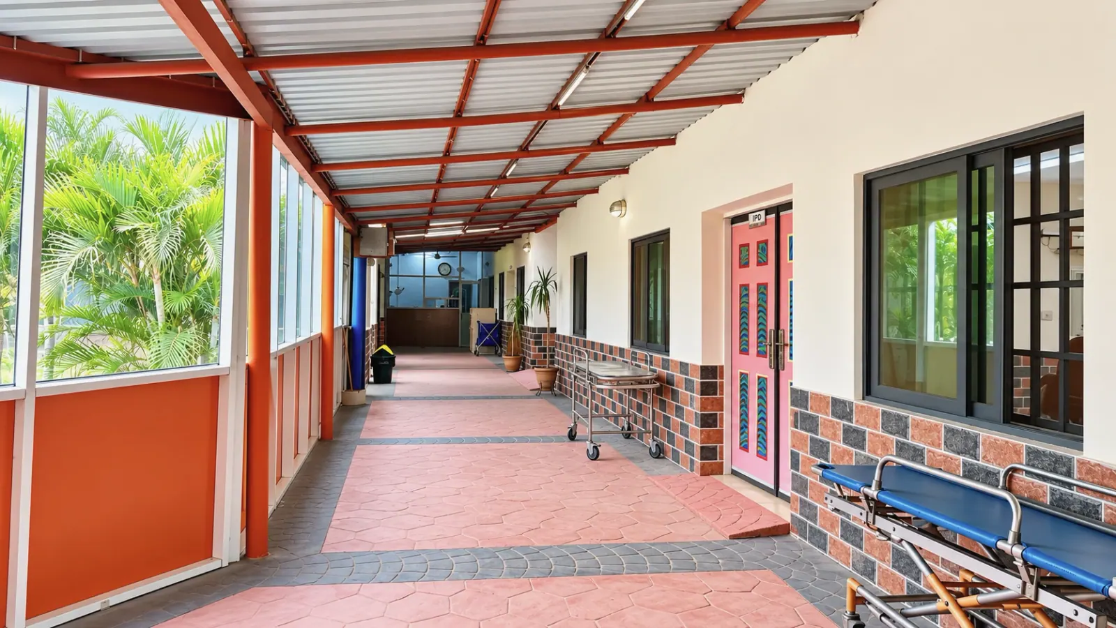 Inpatient walkways, Almadina Hospital (photo 1 of 7)
